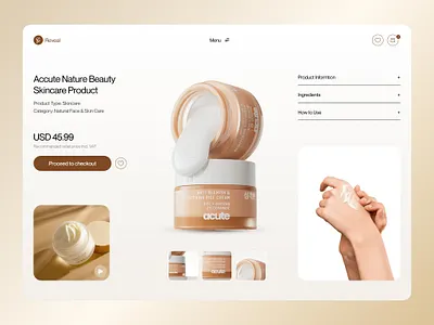 Product Details Page 3d 3d product beauty product website female product girls web design landing page modern product card product category product details product details page product details page design product list product website skin care skin care product skin care website uiux website design women