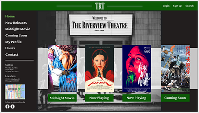 Case Study: The Riverview Theatre branding design graphic design ui uiux ux design