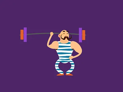 weight lift animation motion graphics