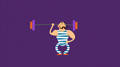 weight lift animation motion graphics