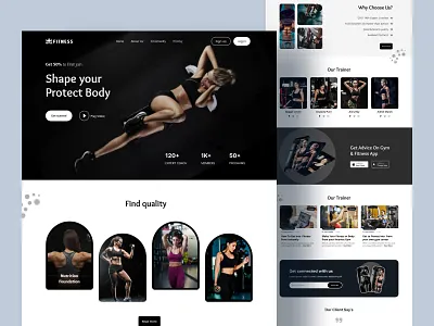 Fitness website design black dark fitness girl gym gymgirl gymlandingpage gymwebsite latest night popular trend trending trendy ui ux webdesign website workout workoutwebsite