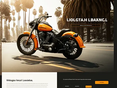 Motorbike rental in Los Angeles from a neural network design graphic design illustration midjourney ui
