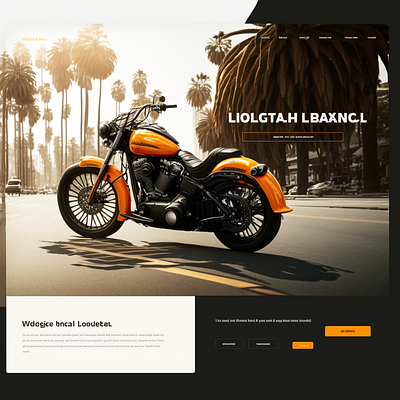 Motorbike rental in Los Angeles from a neural network design graphic design illustration midjourney ui