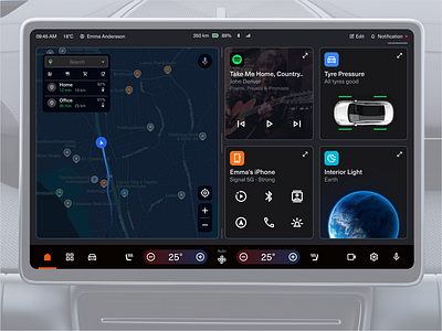 Polestar 4 - Modular UI car display car ui design ev infotainment simple system ui ux