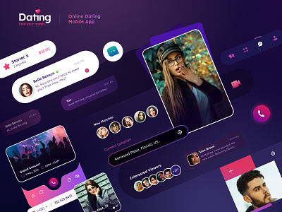 Dating App | Mobile dark mode dating app dating application design figma light mode mobile app design mobile application mobile design company mobile design company in india mobile design company in london mobile design company in usa product design trending design trending mobile design ui ui design ux ux design