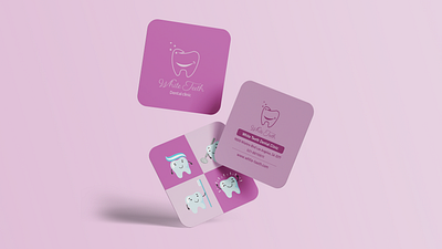 Minimalist Square Business Card Design for Dental Clinic branding businesscarddesign cleandesign dentalclinicdesign designforhealth elegantbranding graphic design healthcarebranding marketingmaterials minimalistbranding squareformatcard ui