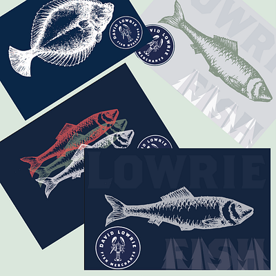 David Lowrie Fish Co. branding colour design designer illustration illustrator seafood studio