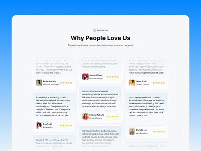Testimonial UI - Review Section figma figma website design landing page design review review page review section review ui testimonial testimonial page testimonial section testimonial ui ui design ui review website figma website review section design website review ui website ui