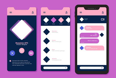 Dating app chat interface