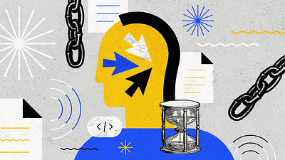 "Ola Bini and the criminalization of knowledge" collage editorial graphic design illustration olabini