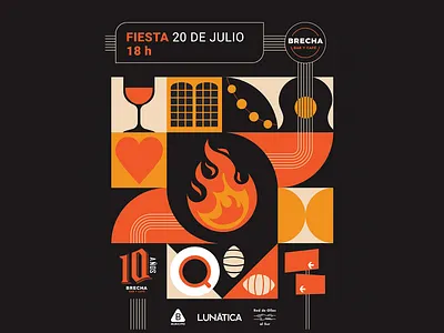 Flyer Brecha Bar & Café art design draw graphic design illustration
