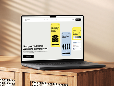 Patthar Utility App - Landing page design app branding clean design graphic design icon illustration landing page logo minimal product ui ux web webdesign