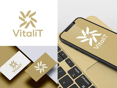 VITALIT v circle logo v shape round logo vlogo