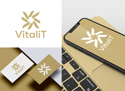 VITALIT v circle logo v shape round logo vlogo
