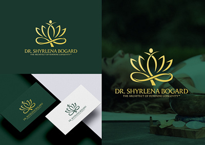 DR.SHYRLENA BOGARD lotus logo meditation logo yoga logo
