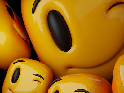 emojis 3d 3d art animation design emoji graphic design illustration lowpoly smile