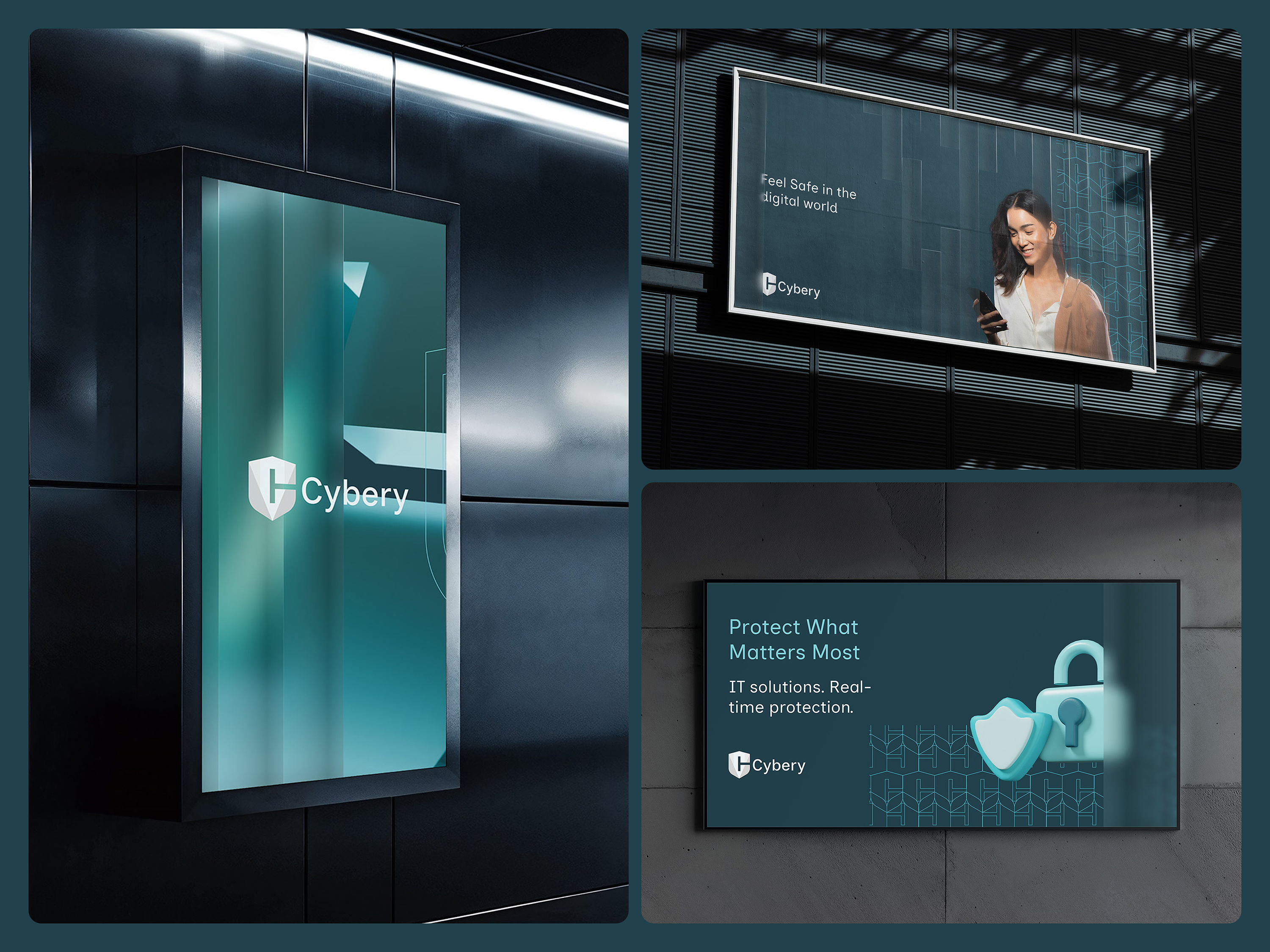 Example of Branding Mockups for Cybery