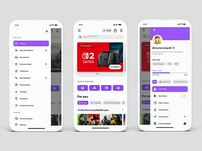 Gaming Gear E-Commerce Web App - UI/UX Design & Motion Prototype animation app design app prototype branding checkout flow clean design e commerce gaming interaction design minimal mobile mobile design navigation flow prototype shopping ui ux uxui