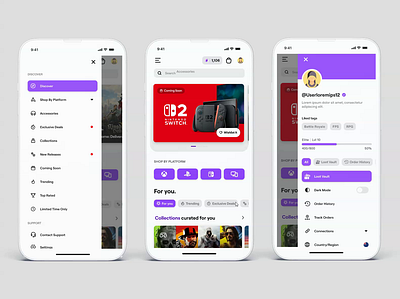 Gaming Gear E-Commerce Web App - UI/UX Design & Motion Prototype animation app design app prototype branding checkout flow clean design e commerce gaming interaction design minimal mobile mobile design navigation flow prototype shopping ui ux uxui