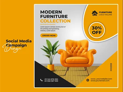 Furniture Social Media Campaign Design ads design banners branding campaign design design google ads google web designer linkedin post mockup print social media banner design social media design social media post web banner web banner ads web design webdesigner website website design