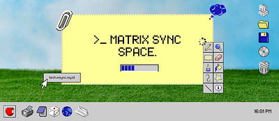 Windows XP Design Model : Matrix Sync. animation branding graphic design