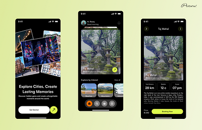 A Travel Mobile App product design ui