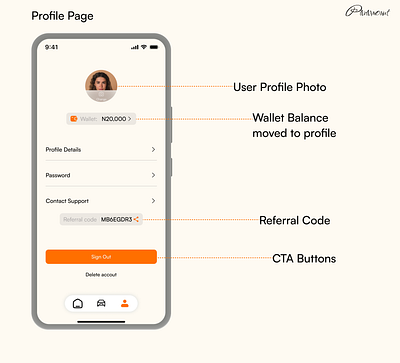 A Profile Page mobile app profile page ui ui design