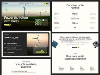 Eco-Friendly Solar Panel Website design landing page ui ux web design webpage website