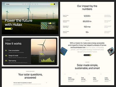 Eco-Friendly Solar Panel Website design landing page ui ux web design webpage website