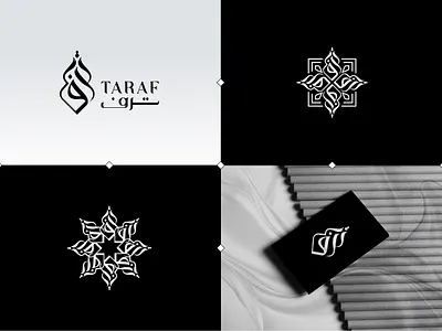 Taraf Arabic Logo design for clothing brand arabic brand mark arabic calligraphy arabic logo arabic logo designer arabic stamp bilingual logo design branding calligraphy logo clothing brand creative arabic logo dubai calligrapher floral logo islamic fashion brand logo luxury calligraphy muslim fashion taraf logo