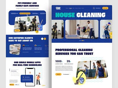 House cleaning company - web design - landing page cleaning agency cleaning company cleaning landing page figma figma landing page high converting design high end design house cleaning jabel landing page landing page ui minimal design office cleaning portfolio ui design ui ux design web design web ui design website mockup website ui ux