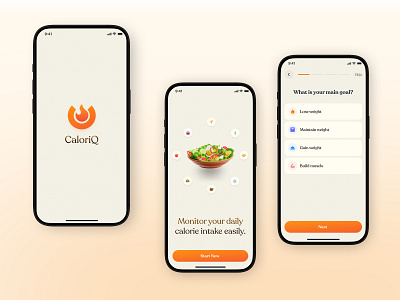 Calories Tracking Mobile App | Onboarding android app app app design app ui artificial intelligence calorie tracking design health healthcare ios app lifestyle mobile app mobile app design nutrition onboarding ui ui design ui ux design wellness