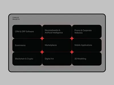 CODELYTIC —Types of Projects black dark minimalist red ui web design