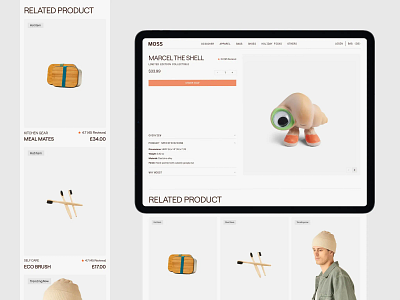 Moss E-commerce Website branding design e commerce ecommerce landing page platform shopping cart store ui web web design webdesign website