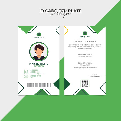Modern Corporate ID Card Template Design identity