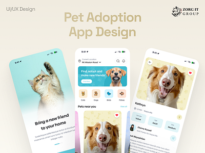 A Pet Adoption App That Feels Like Home pet adoption app pet app ui uiux web design