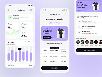 Fitness App Design Concept | My Statistics activity tracker app app design calorie chart calorie statistics dashboard fitness app fitness mobile app fitness tracker health tracker mobile app sports mobile app statistics tracker app ui design ux design