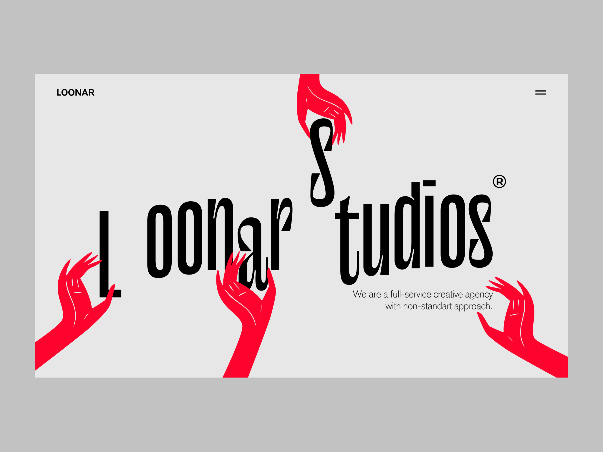 LOONAR STUDIOS (loader) agency animation corporate website creative loader minimalist visual design web design