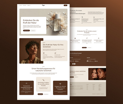 Clean Beauty Shop Landingpage ui
