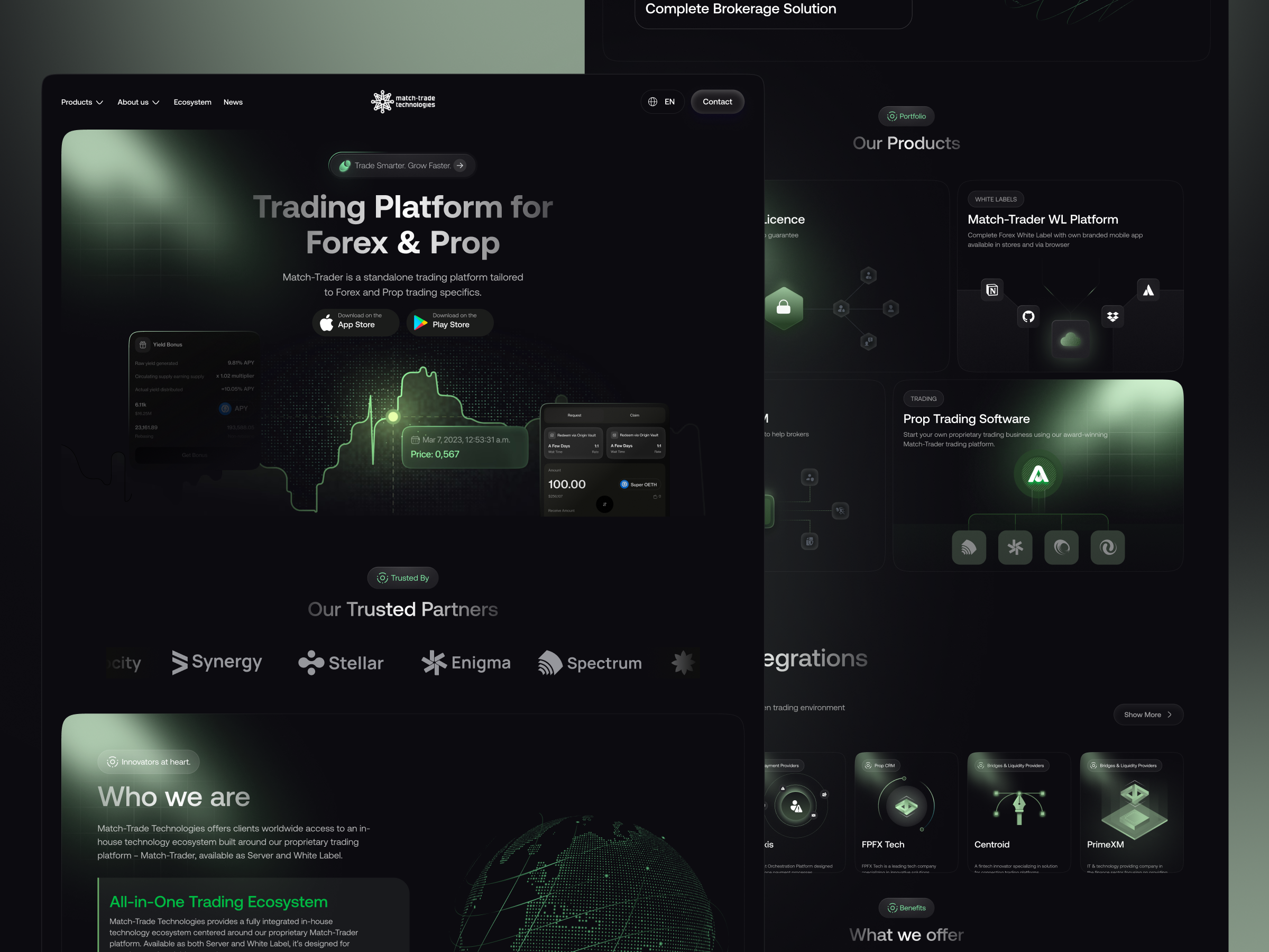 Crypto & Prop Trading Platform website crypto landing page crypto trading crypto trading platform prop trading trading landing page trading platform web design
