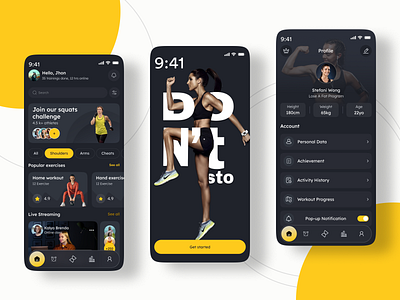 Fitness app design app app design app ui design fitness fitness app health ios iphone mobile mobile app mobile app design mobile app ui mvp react native ui ui design user interface ux ux design