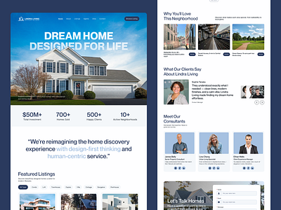 Lindra Living – Modern Real Estate Landing Page UI/UX Design cleandesign dashboardui figmadesign landingpage mobileappui modernui propertywebsite realestateui responsiveui saasdesign uidesigner uiuxdesign uxinspiration webdesign