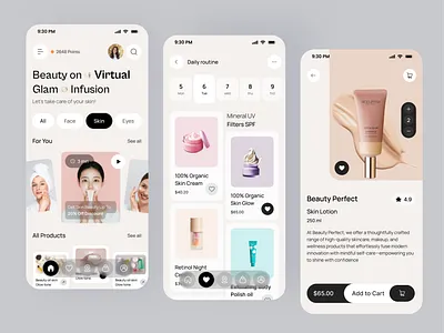 Skincare Mobile App cart page cart ui description mobileapp make up mobileapp marketplace app mobile cart mobile skincare product detail product detail page product details shopping app shopping cart skin care skincare skincare app skincare branding skincare detail skincare logo skincare marketplace skincare packaging
