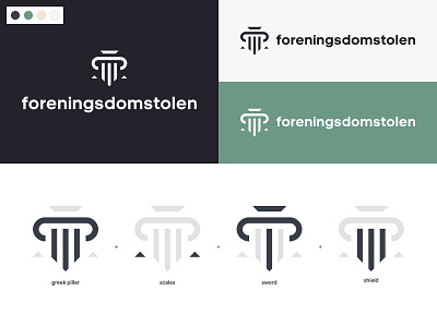 Law Firm Logo - Foreningsdomstolen brand branding design justicia figure law legal logo safety solidity