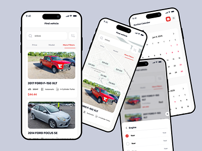 A modern UI concept for a car auction app figma homepage landing page ui ui design uiux uiux design uiux designer uiux designing ux ux design welldux