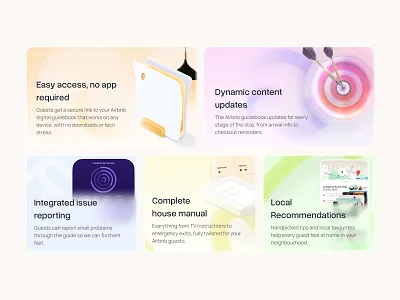 Airbnb Guidebook — Feature Highlights Bento 🏡📱 bento bento section bento section design design figma figma design graphic design illustration product design saas saas design ui uiux ux uxui