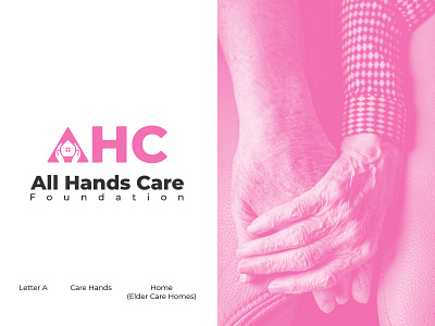 Elder Care Homes Logo branding care concept design elder flat graphic design hand hands illustration logo logo design minimal ngo non profit nursing old age home symbol trust ui