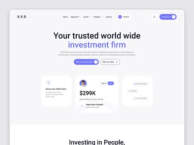 Global Investment Firm Website – UI/UX Design crowdfunding finance website financial planning funding investment investment landing page investment platform investment website landing page personal finance saas saas landing page shasanko creations startup startup funding trust fund ui ux wealth management web design website