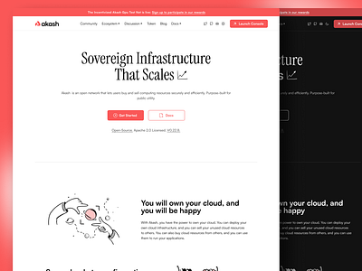 Landing Page Redesign (SaaS) - Akash Networks b2b branding crypto figma design landing page logo product design saas ui ux web design web3 website design