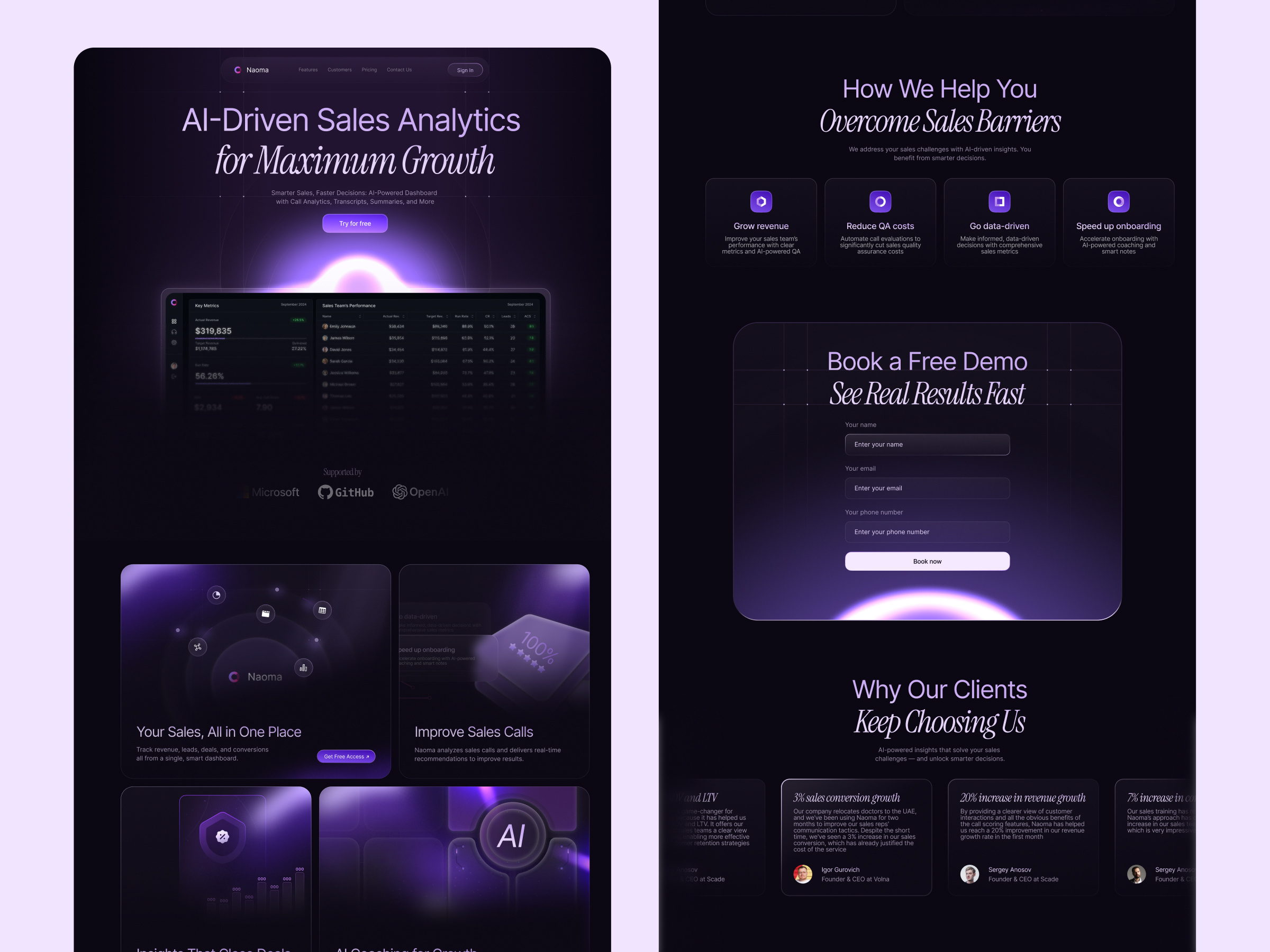 Example of Premium Landing Page (Figma + Framer)